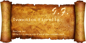 Ivancsics Fiorella névjegykártya