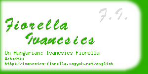 fiorella ivancsics business card